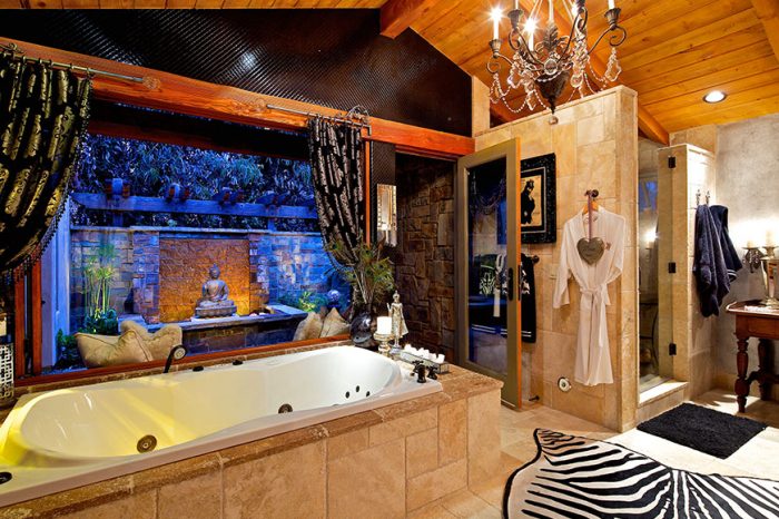 Trendy Bathroom Design - Enhanced by Custom Draperies, Accents & Accessories